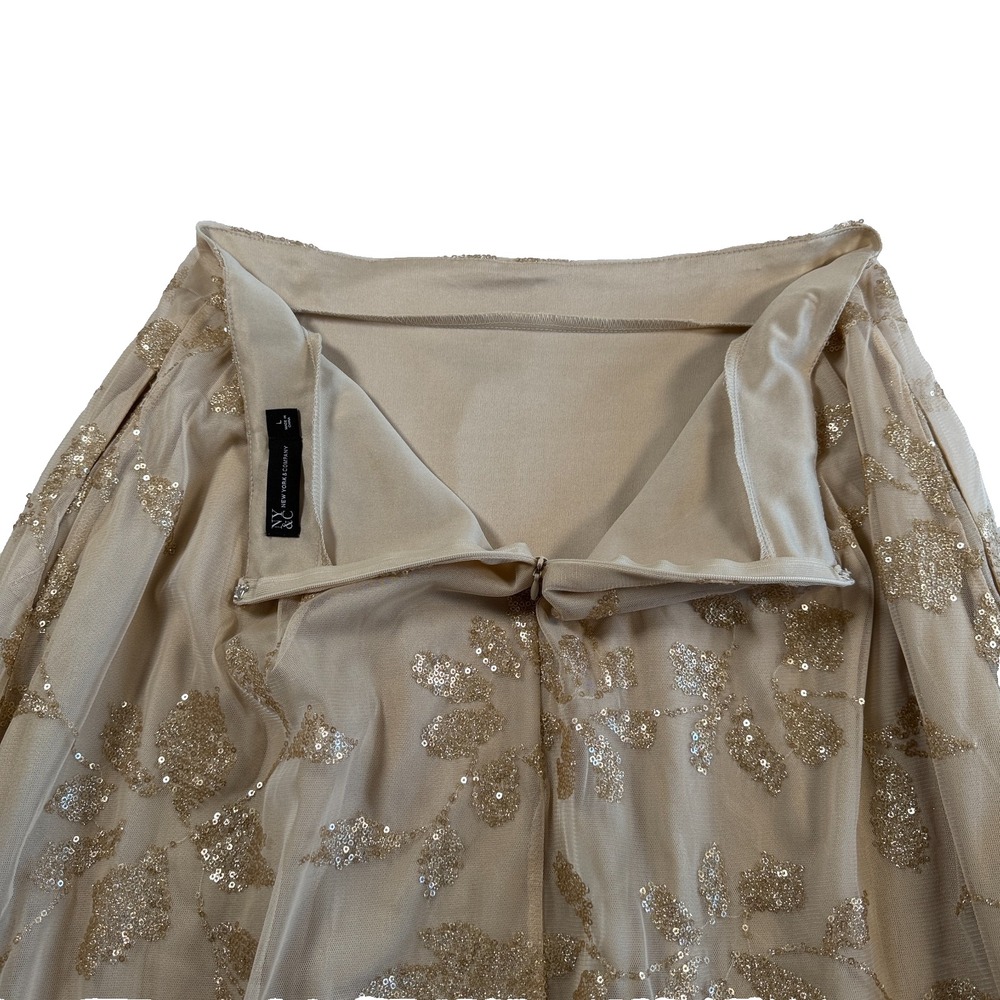 New York and Company Y2K Fairy Sequined Mesh Maxi Skirt Sz L Coquette Festival - Picture 7 of 9